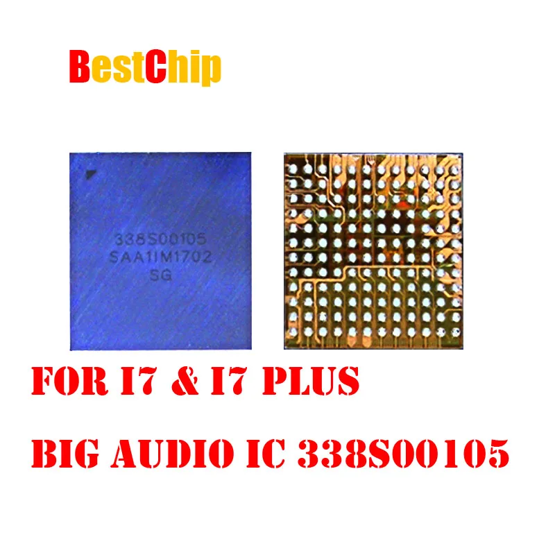 BestChip 5 шт./лот 100% оригинальный новый 338S00105 большой аудио IC для iPhone 7 P Plus кольцевой