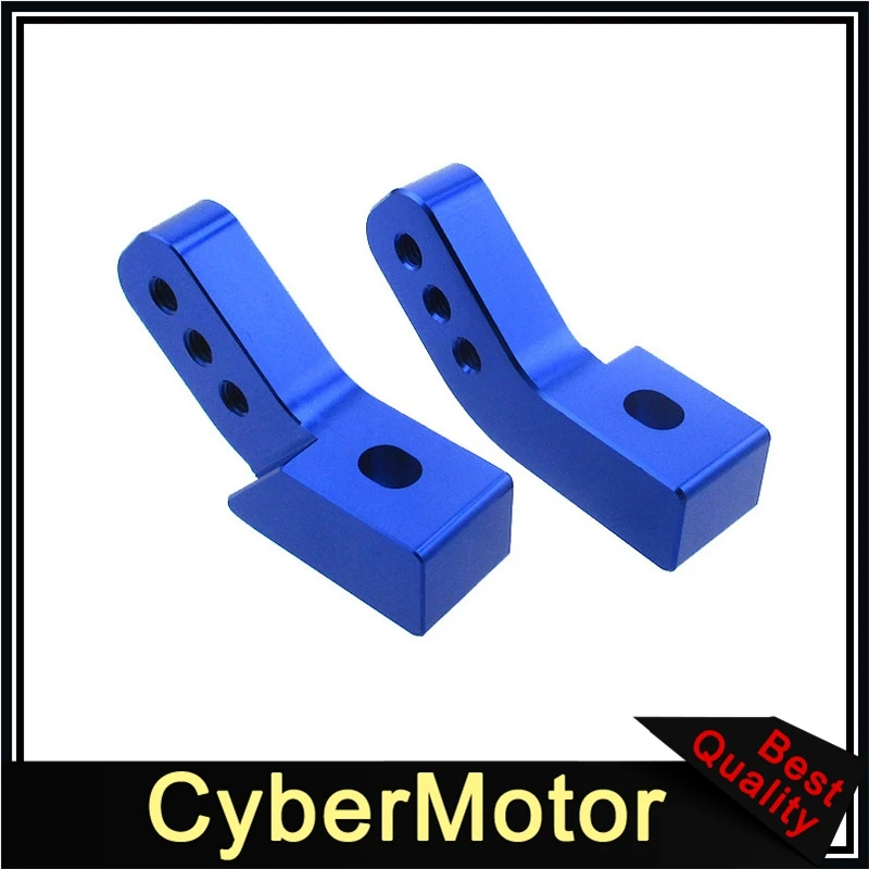 Blue CNC Алюминиевый Регулируемый подножек расширитель кронштейн для трубопровода для питбайк Motard - Цвет: Blue