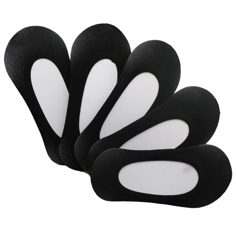 Носки-невидимки женские тонкие Нескользящие низкие короткие дышащие 10 шт./5 пар