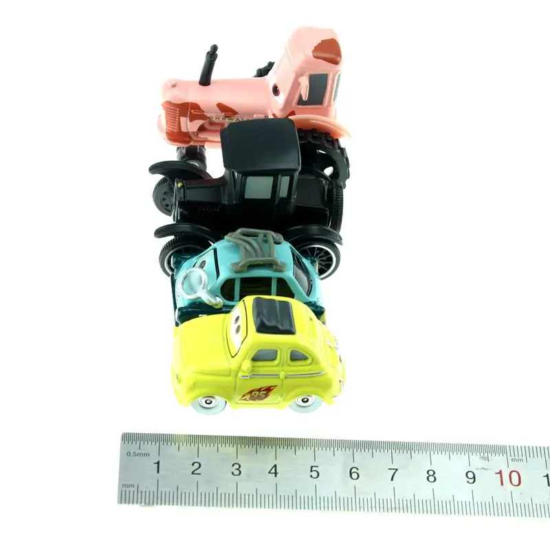4 шт./лот Disney Pixar машинки Tracter Chewall Лиззи профессора Z 1:55 Diecast металлического сплава