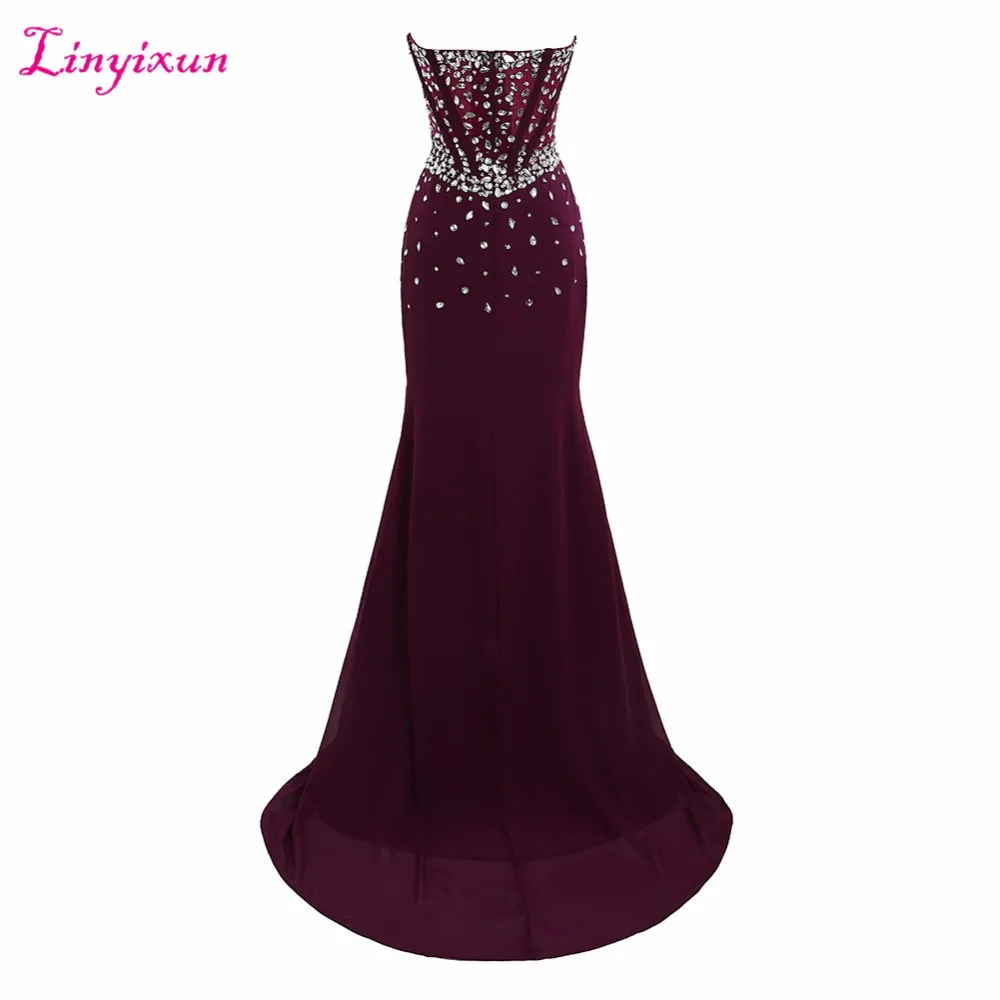 Linyixun реальное фото сексуальные длинные платья русалки для выпускного вечера 2020