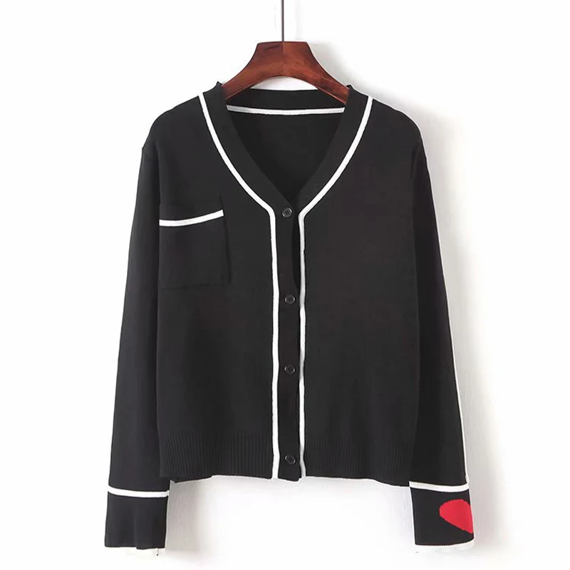 Комплект из двух предметов женский кардиган с v образным вырезом свитер широкие