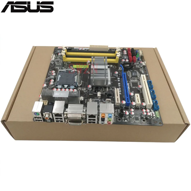 Оригинальный использовать сервер материнская плата для Asus P5N VM WS Socket 775 максимум 4