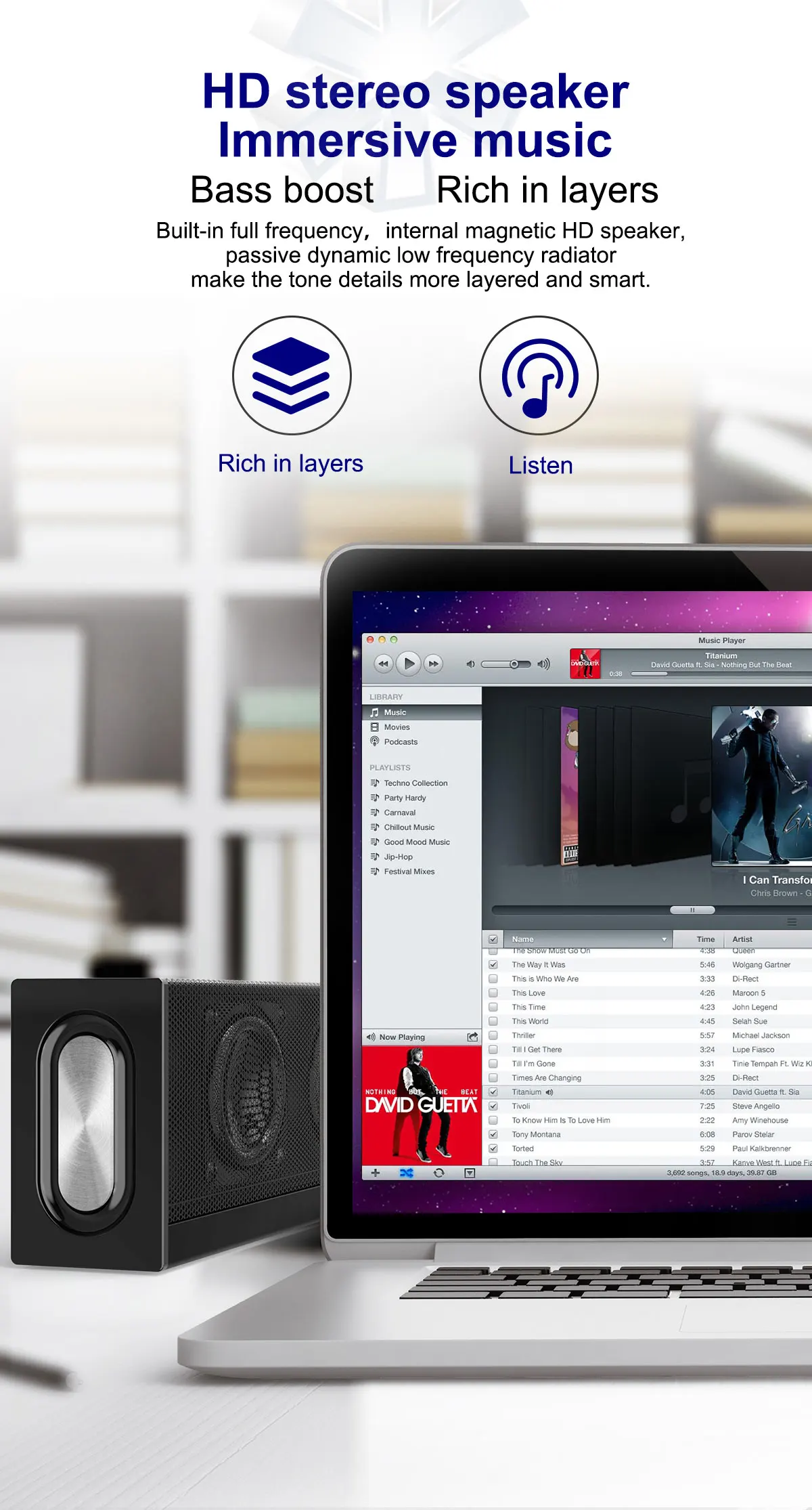 20 Вт Bluetooth динамик для домашнего кинотеатра Саундбар Супер Низкие частоты, портативный беспроводной динамик сабвуфер микрофон fm-радио для телефона PAD PC tv