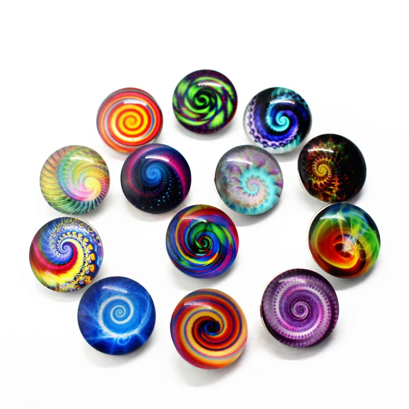 

Новый стиль 50 шт./лот сладкий узор случайная Кнопка печать стеклянная застежка шармы подходит для 18 мм DIY имбирный браслет ювелирные изделия