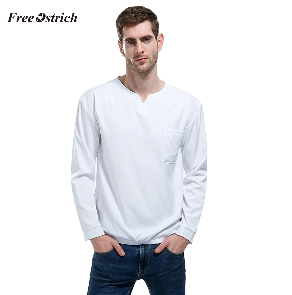 Бесплатная Страусиная Мужская Повседневная тонкая рубашка с длинными рукавами
