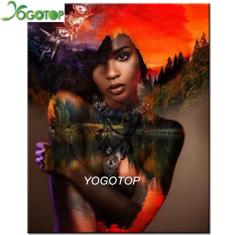 Алмазная живопись YOGOTOP 5D сделай сам полноразмерная/круглая вышивка абстрактный