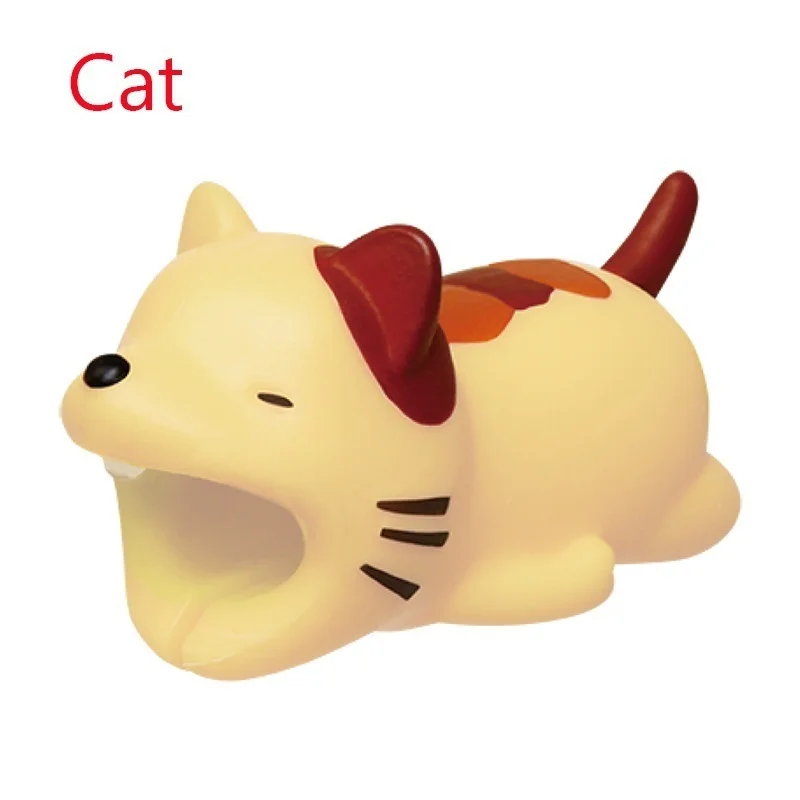 1PCS Cartoons Cable Protector Animal Bite Data Cute Shaper Winder Organizer Random Sent | Электроника