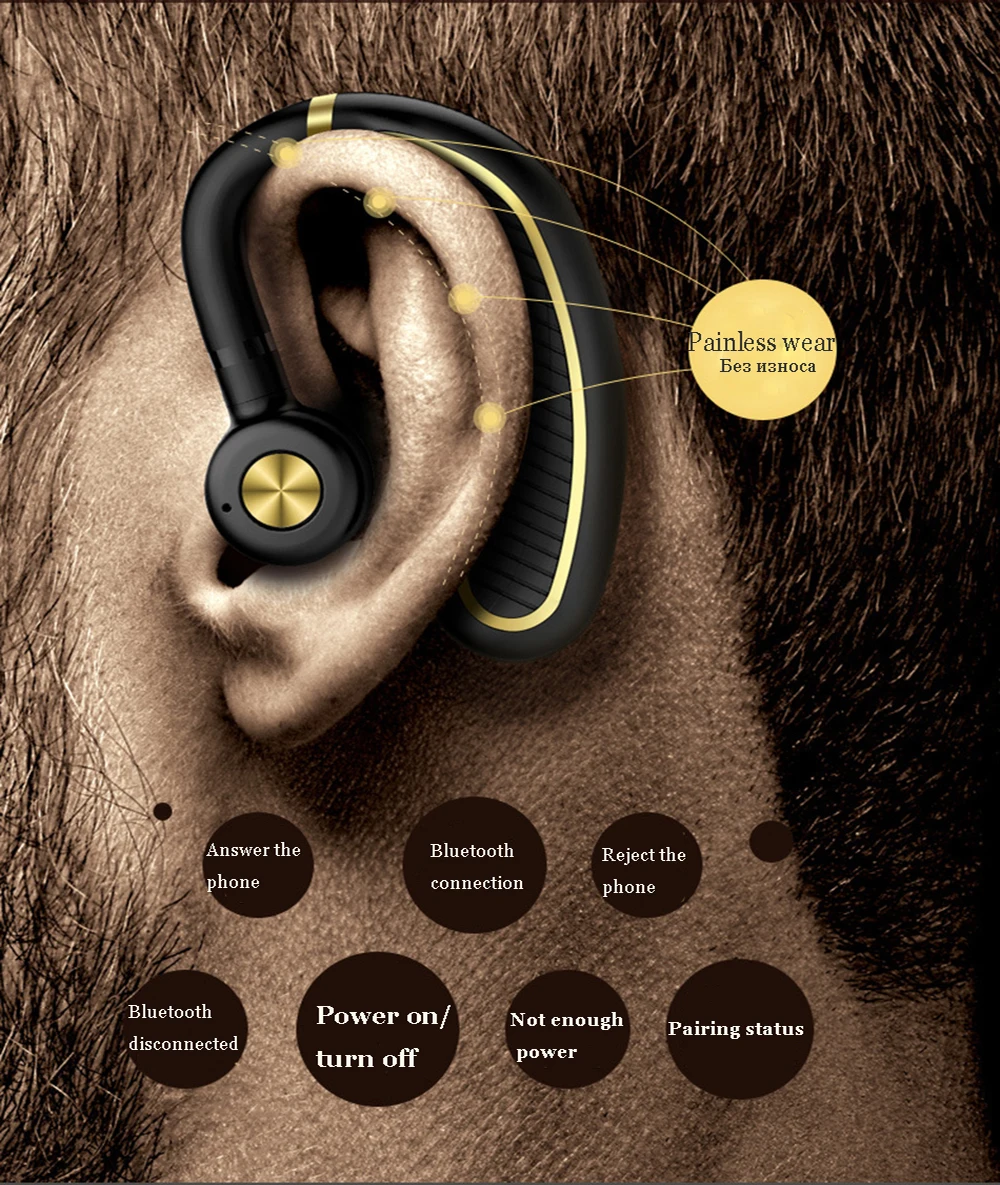 Высококачественная Беспроводная Bluetooth гарнитура K21 для длительного режима