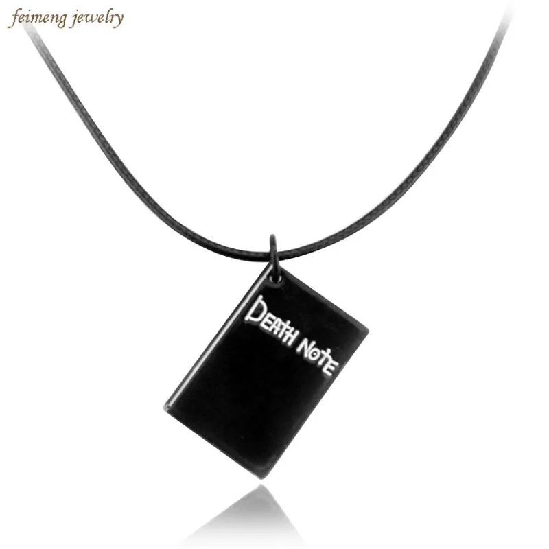 Хит аниме Death Note черная подвеска в форме книги и ожерелье с черной кожаной