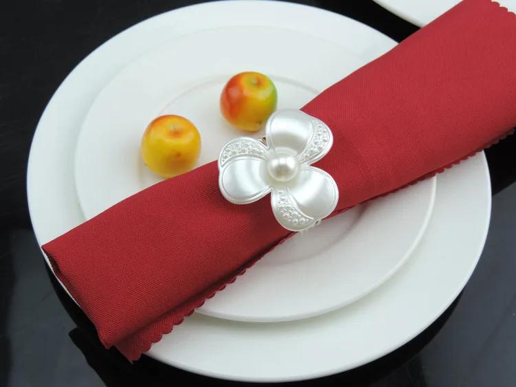 6PCS hotel tableware in the European Western food mouth cloth napkins model room gold and silver rhinestone wide napkin ring bu | Дом и сад