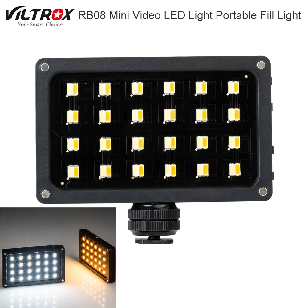 Viltrox RB08 двухцветный 2500K 8500K мини видео светодиодный свет портативный