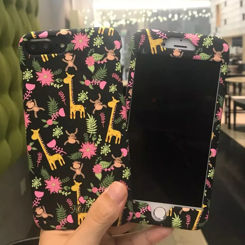 Для iphone 8 8plus чехол сова 360 Защита Передняя и задняя матовая крышка coque для X 6 6S 6SP 7