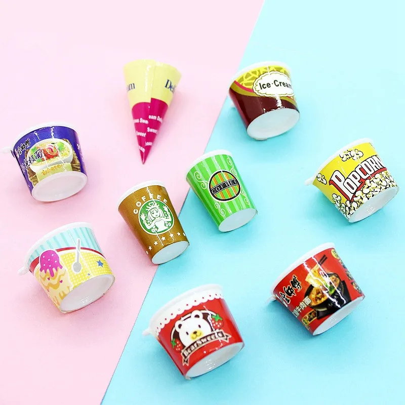 10 шт./лот искусственное ведро для попкорна каучуковый Кабошон Ремесло 3D