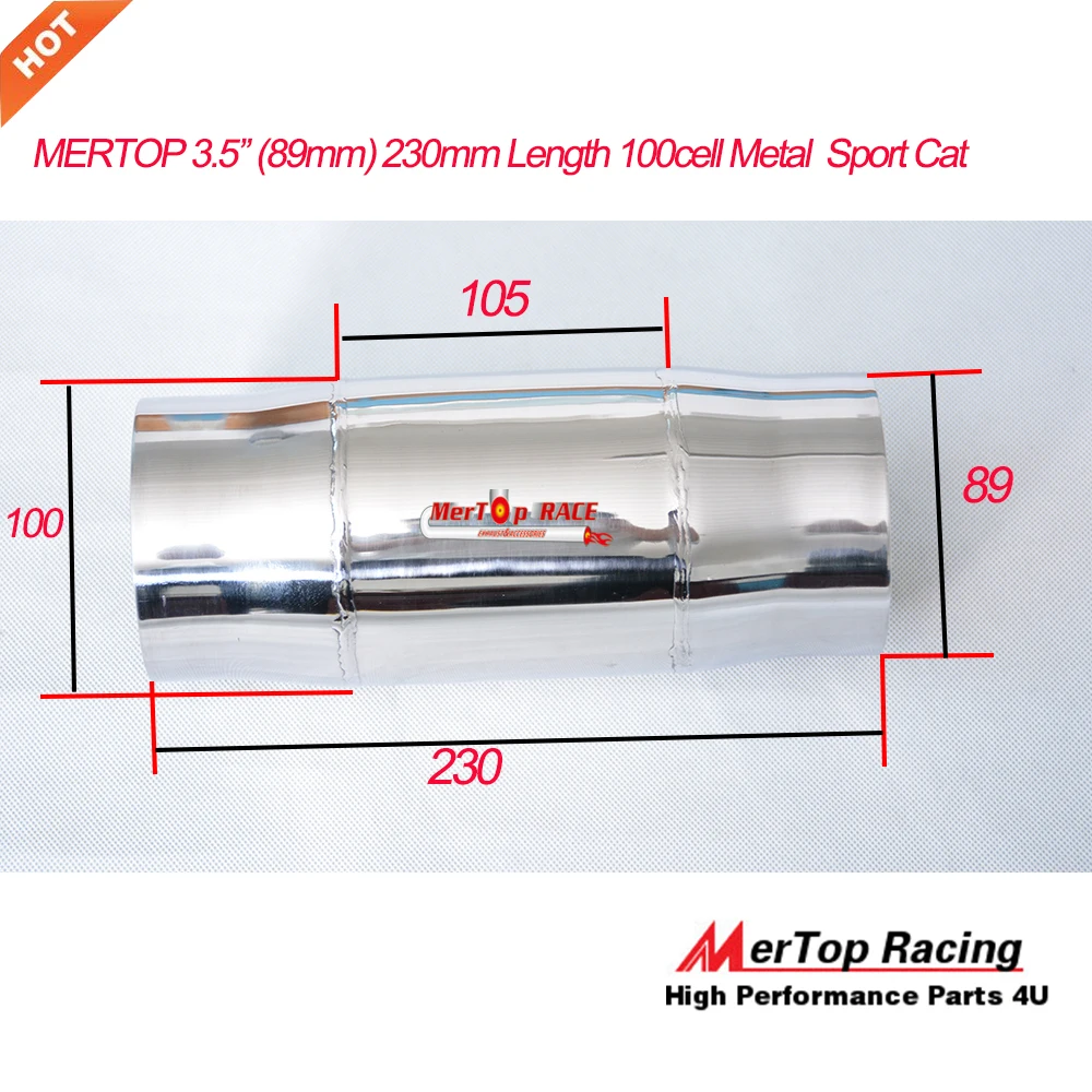 MerTop Race 3 5 ''(89 мм) 230 мм длина 100 ячеек CPSI металлический сердечник спортивный