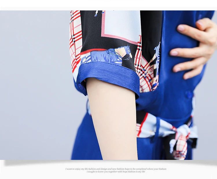 

Fashionable Womens Two Piece Sets 2019 Floral Print Women 2 Piece Set Top And Pants Bow Tie Women's Summer Suit Women's Suit