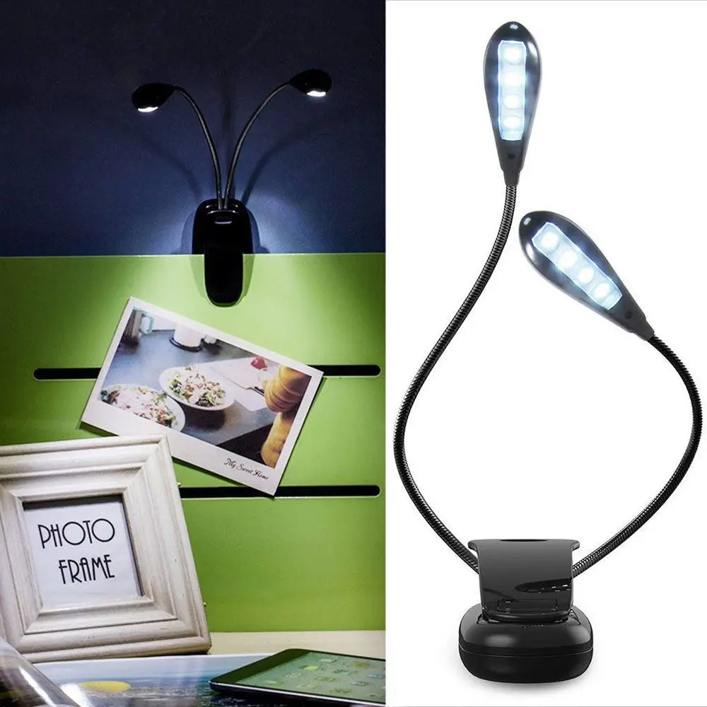 Новый двойной столб 8 светодиодов регулируемые настольные лампы для дома и офиса