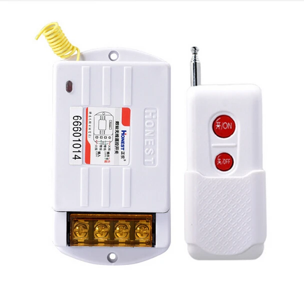 New ON/OFF AC220V 30A Long Distance Wireless Remote Control Switch Modules with 1 Controller For Light Lamp Gate Economic Tool