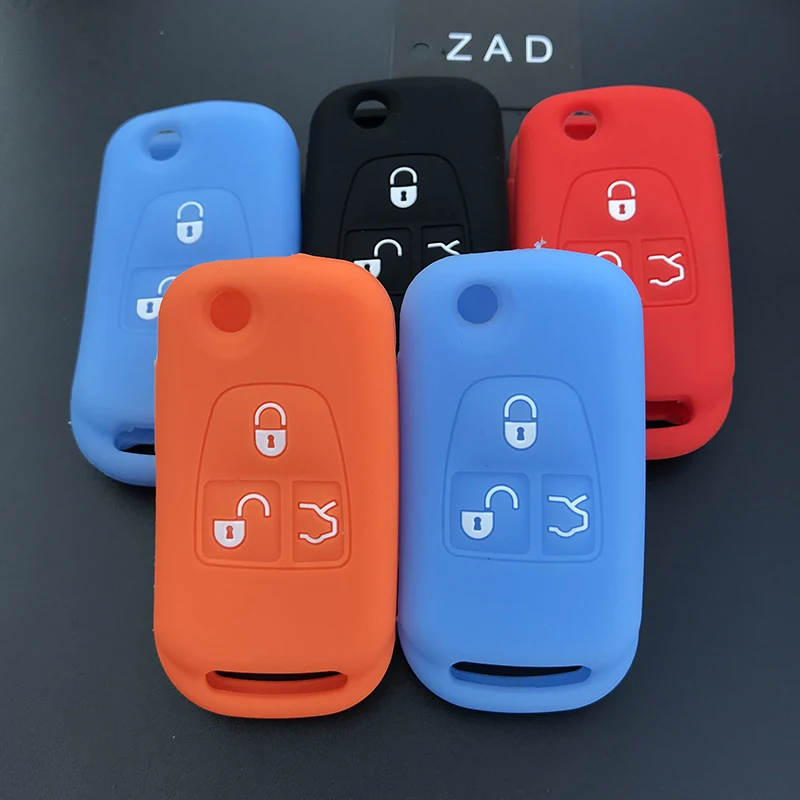 Чехол ZAD для Мерседес Benz ML C CL S SL SEL складной с 3 кнопками|car key case cover|silicone fobfob cover |