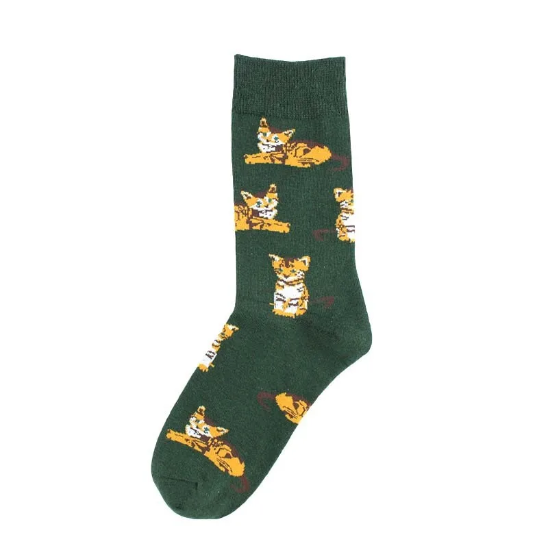 PEONFLY Fashion Cute Comfort Novelty Cotton Women Socks Pig Dog Tiger Colorful Cartoon Kawaii Funny Happy Socks For Girl Gift