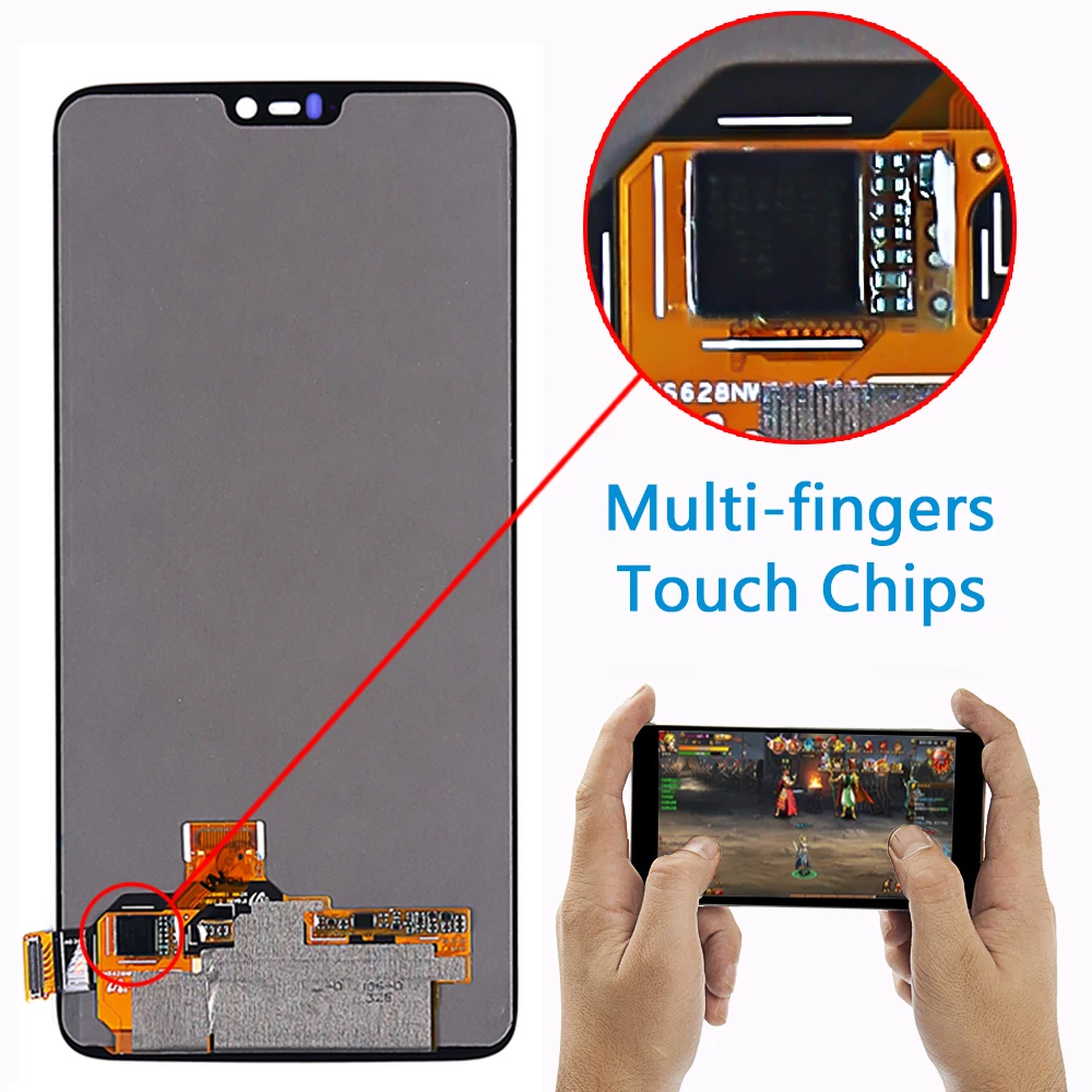 AMOLED Экран для Oneplus 6 28 дюймов 1080*2280 ЖК-дисплей Дисплей Сенсорный экран планшета