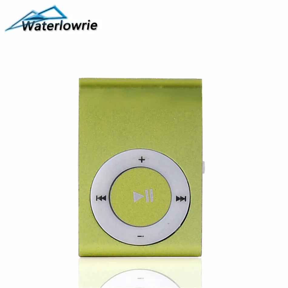 Waterlowrie плеер для бега, мини аудио плеер клип mp 3 player музыка мп 3 плейер мп3 аудиоплеер Поддержка 8G Micro SD карты памяти - Цвет: Зеленый