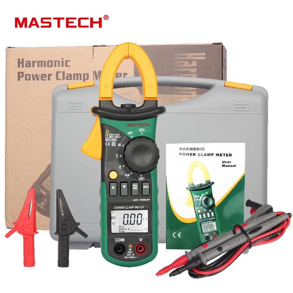 MATECH MS2208 гармонический измеритель мощности клещи тест er мультиметр Trms Напряжение