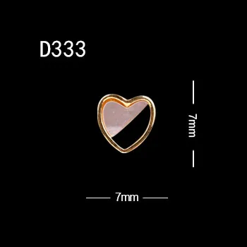 10pcs D333 10 шт./партия украшение для ногтей янтарный камень в виде звезды луны сердца треугольник квадратный Круглый ногтей Шарм Сплав - Цвет: 10pcs D333