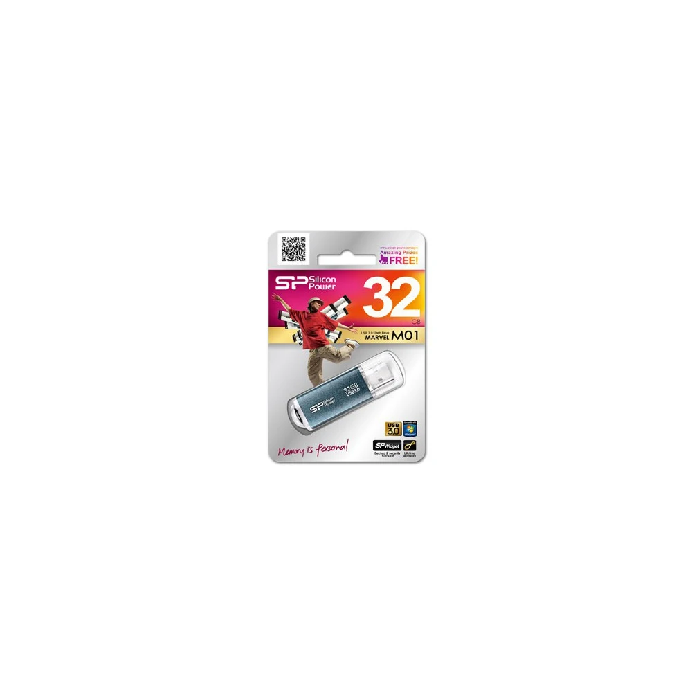 Флеш-диск Silicon Power 32Gb Marvel M01 SP032GBUF3M01V1B USB3.0 синий | Компьютеры и офис