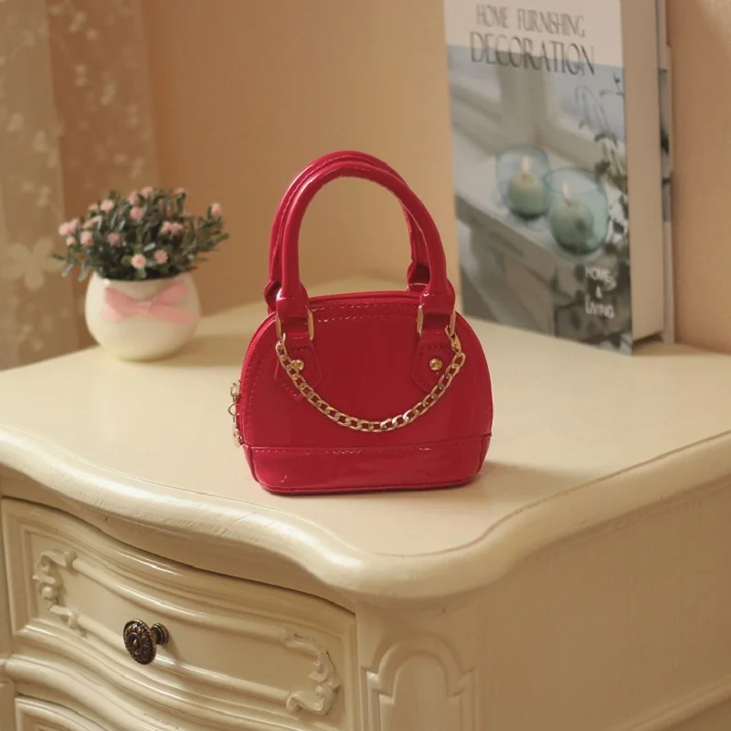 Детские сумки принцессы из искусственной кожи модные через плечо с цепочкой