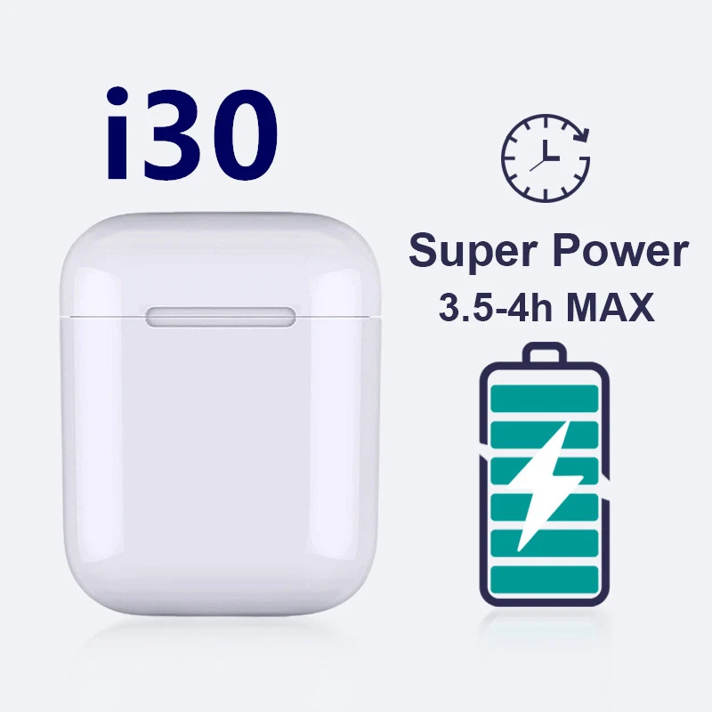 I30 наушники вкладыши TWS с Pop up 1:1 Bluetooth гарнитура Беспроводной 6D колонка глубоким