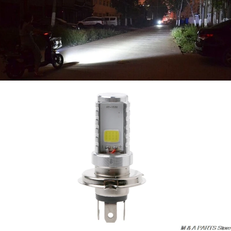 Новая 15W лампа для мотоцикла H4 LED с фарой Hi / Lo Beam Front Light для Honda Kawasaki с доставкой на падение.