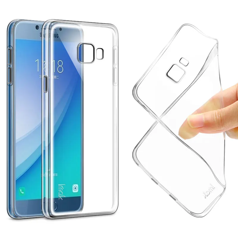 IMAK Stealth Clear TPU Case + Screen Protector Film for Samsung Galaxy C5 Pro C5010 |