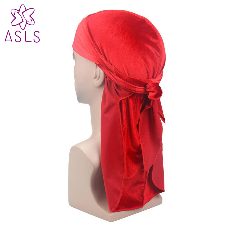 Новые роскошные мужские вельветовые Бандана тюрбан шляпы парики Doo Durag