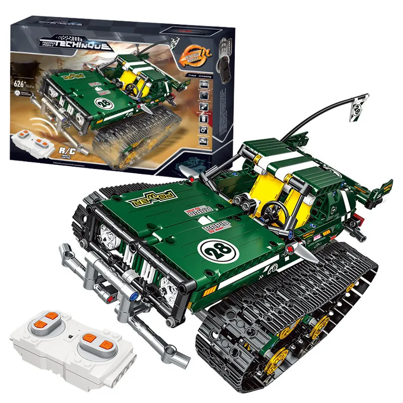 TB1499 Technic RC Гусеничный гоночный Автомобильный Электрический двигатель с функцией питания, совместимый с Technic, городской строительный блок, кирпичи, модель детских игрушек 621 шт - Цвет: TB1499