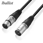 Кабель lballist XLR, штекер-гнездо, из меди, аудиокабель для микрофона, микшера, 1 м, 1,8 м, 3 м, 4,5 м, 5 м, 6 м, 7,6 м, 10 м, 15 м, 20 м