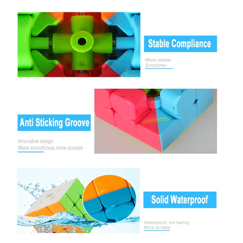 QIYI Cube 5,7 см 3x3x3 скорость для головоломки Красочные Neo Cubo Magico Stickerless для детей, взрослых, обучающая игрушка лучший ребенок