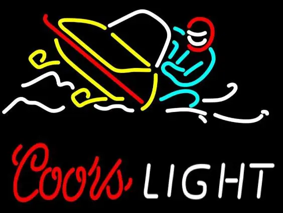 

Coors Light Snowmobile Glass Neon Light Sign Beer Bar