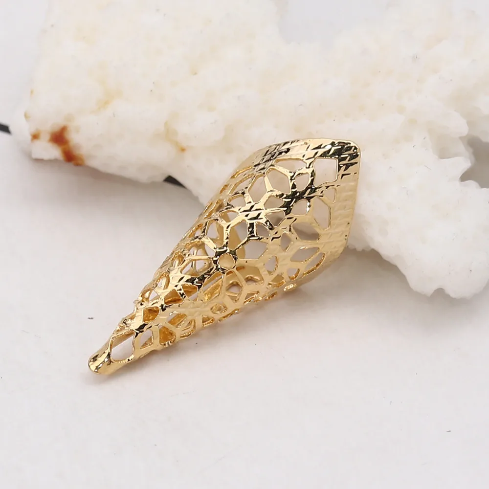 Медные шарики DoreenBeads колпачки с музыкальным инструментом наполненные золотом
