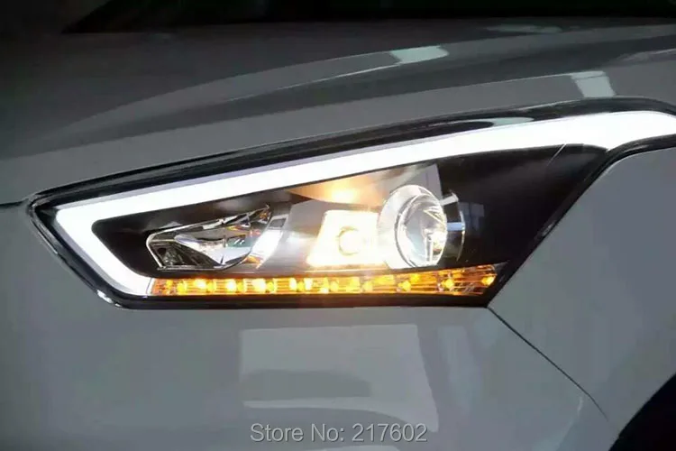 Для Hyundai IX25 головной светильник s ближнего и дальнего света bi-ксеноновая линзы с