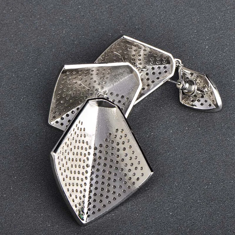 MECHOSEN сверкающие проложенные микро циркония длинные висячие серьги для женщин