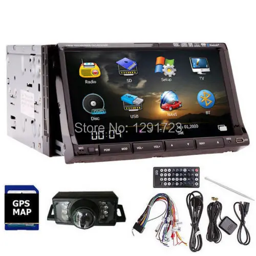 Двойной 2din 7 &quot ВЫСОКАЯ ЧЁТКОСТЬ gps автомобильный dvd плеер с навигацией CD Видео в