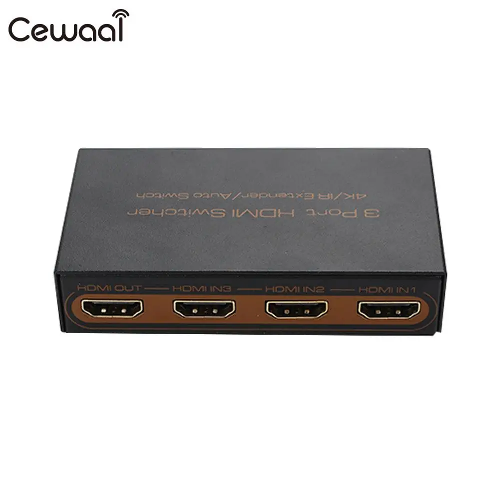 Адаптер HDMI Splitter прочный с отдаленных Управление коммутатор видео 3 Порты и