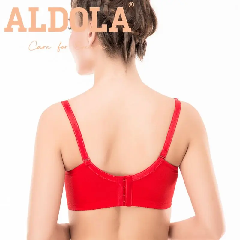 ALDOLA High Quality Women Embroidery Floral Bra Red Pink Sexy Luxury Lingerie Wedding Plunge Brassiere Plus Ladies YW53005 | Женская