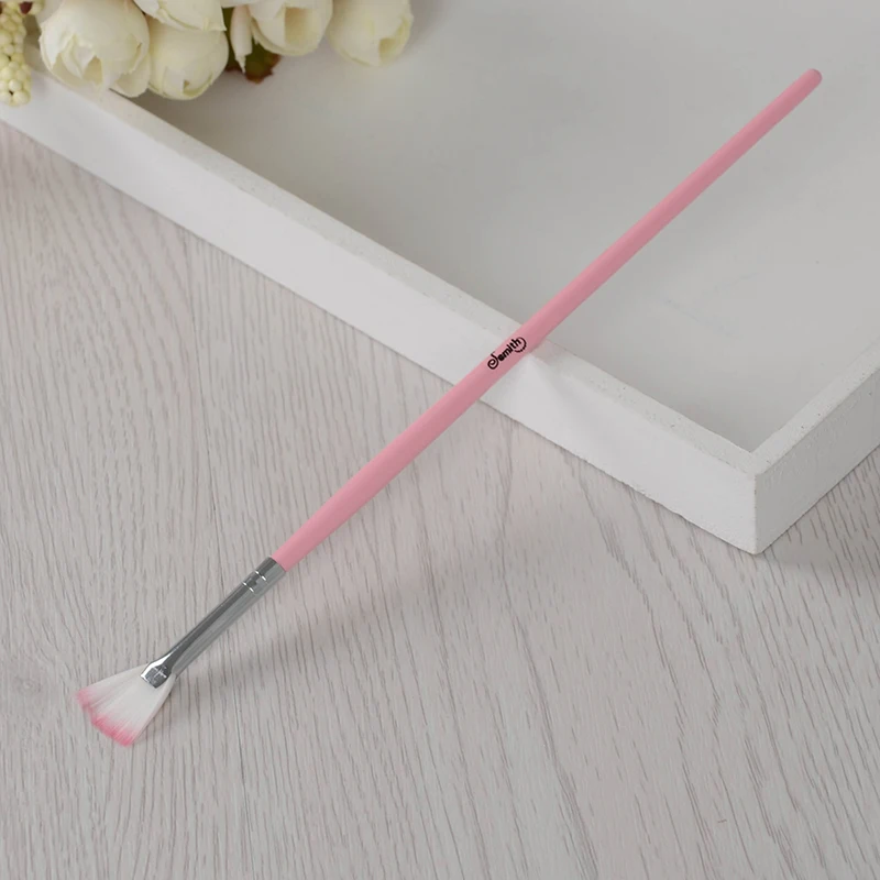 Nail Art Brush Pink Handle Glycolic Acid Fan Mask Brush Treatment Makeup DIY for Manicure Nail Art Tools