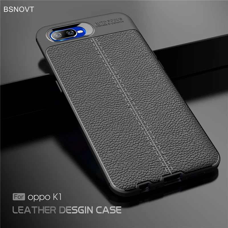 

For OPPO K1 Case Soft Silicone Luxury Leather Shockproof Anti-knock Phone Case For OPPO K1 Cover For OPPO RX17 NEO Case BSNOVT