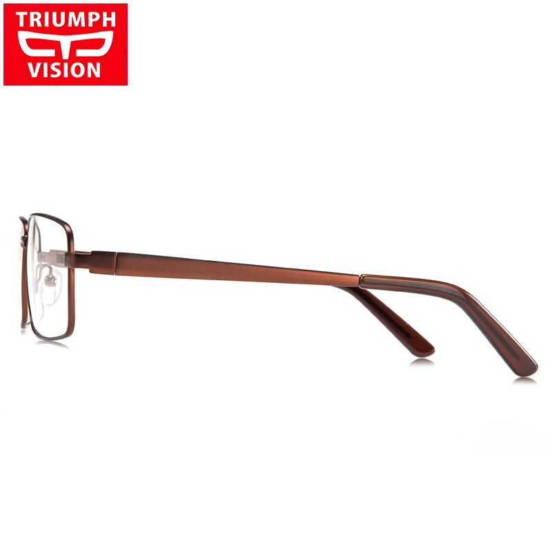 TRIUMPH VISION прямоугольные тонкие металлические очки в оправе ультралегкие по