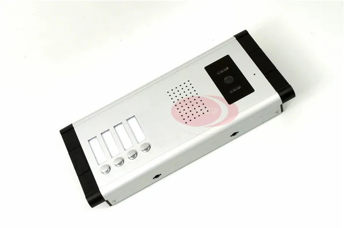 2 Doors 4 Buttons Infared CCD Camera For 4 Apartments Color 7