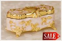 zinc alloy jewelry box cotton swab end decorative toothpick wooden jewelry box european creative ornaments