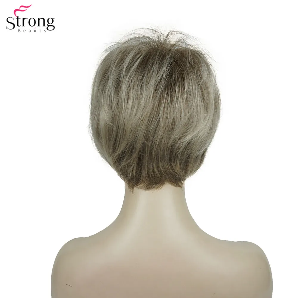 StrongBeauty синтетический парик женский бордовый/Блонд натуральные парики короткие прямые парики